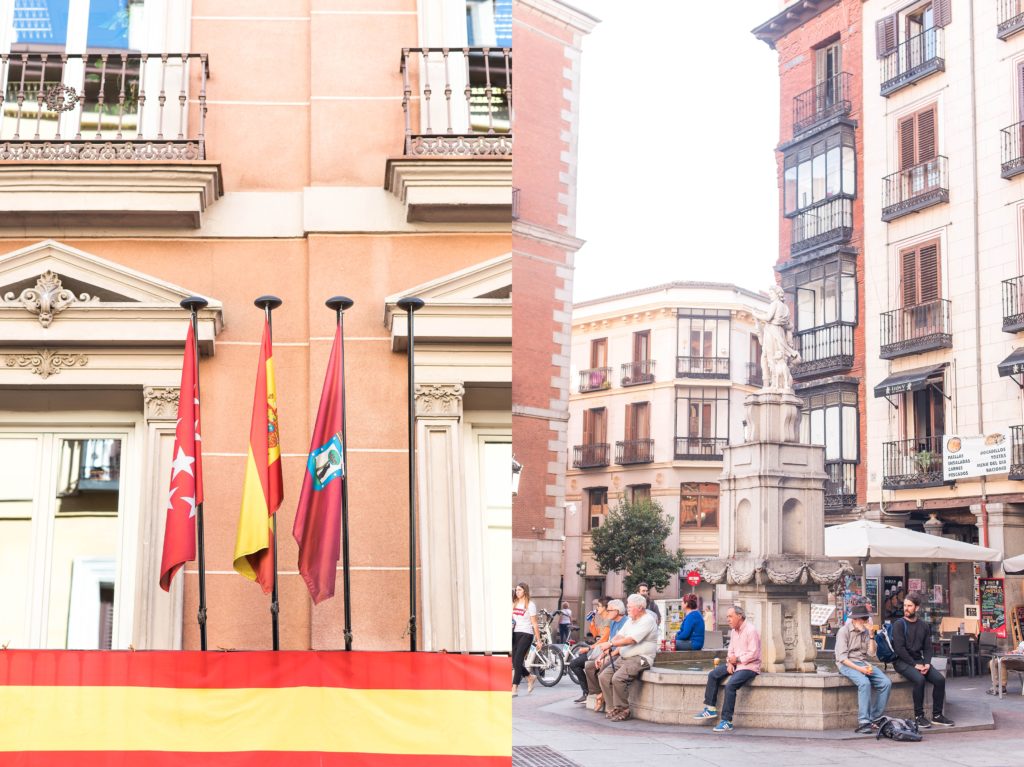 spain and catalonian flag