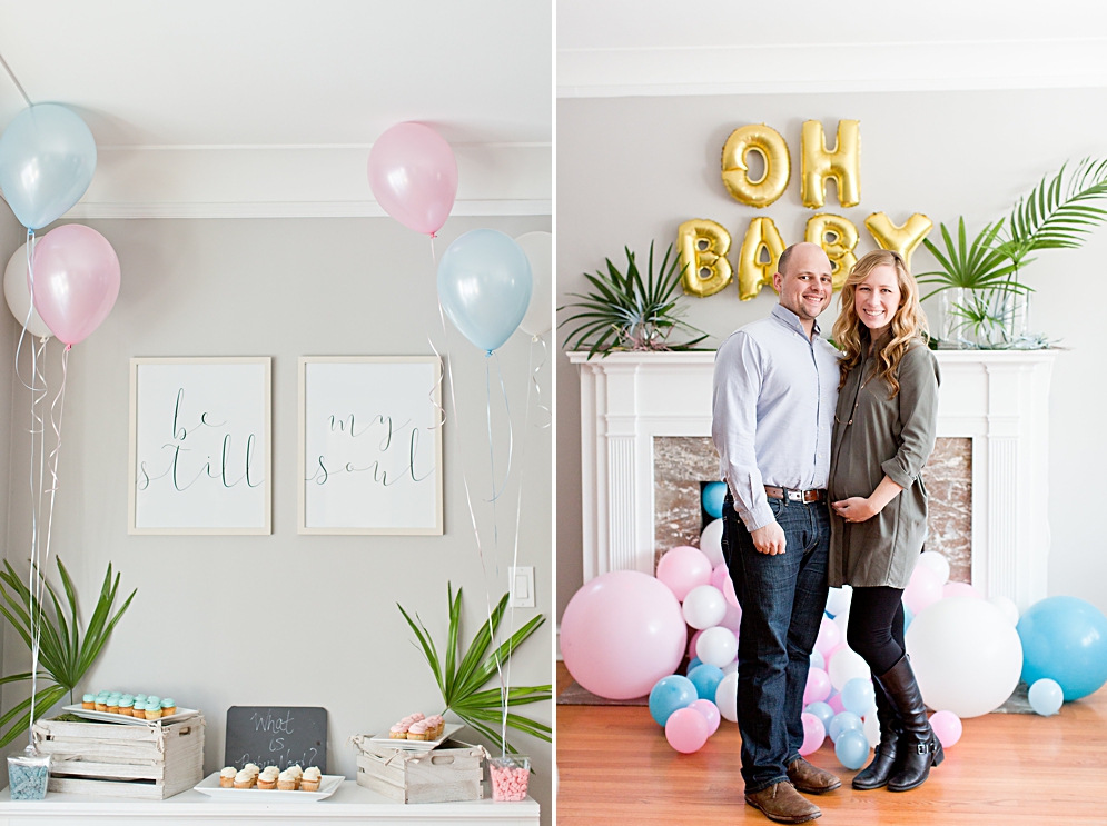 baby gender reveal at home