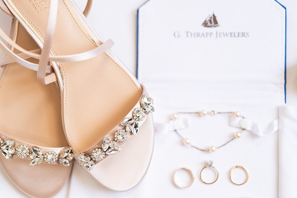 Rings, shoes, and statement jewelry from G. Thrapp Jewelers