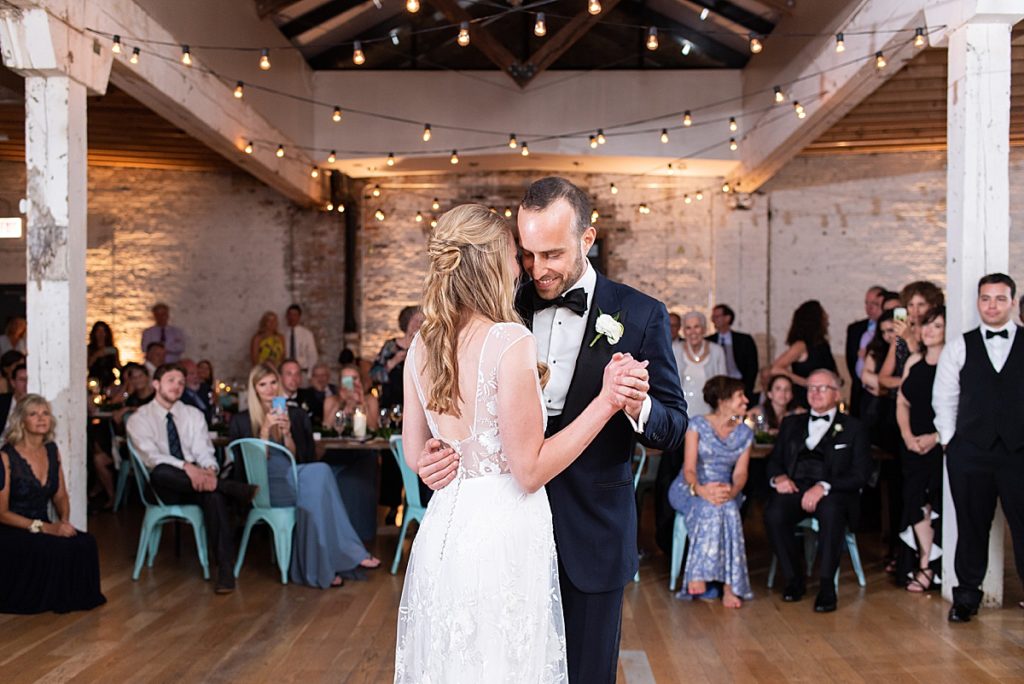 Couple shares the first dance