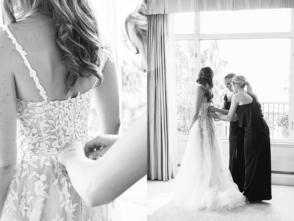 Beautiful lace detailed wedding gown