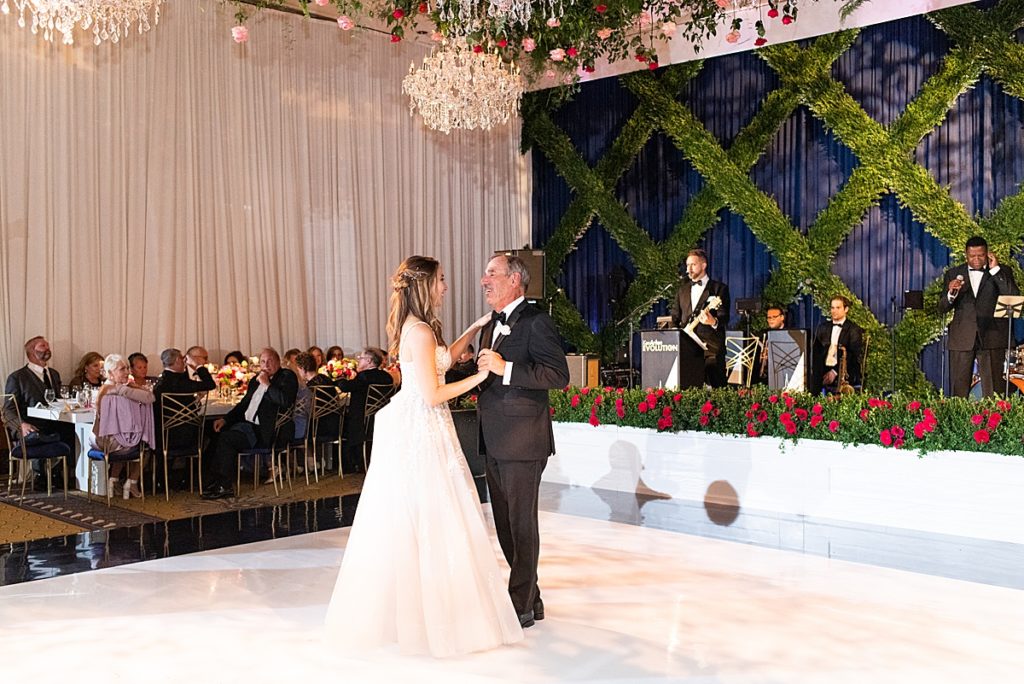 The bride and her father shared their first dance