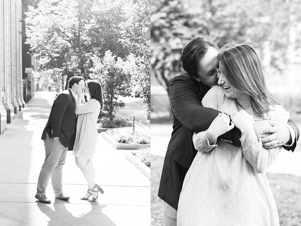 Black and white photos capturing the love and spark between these two