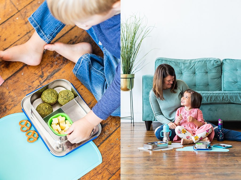 Kids eat and enjoy their curated meals