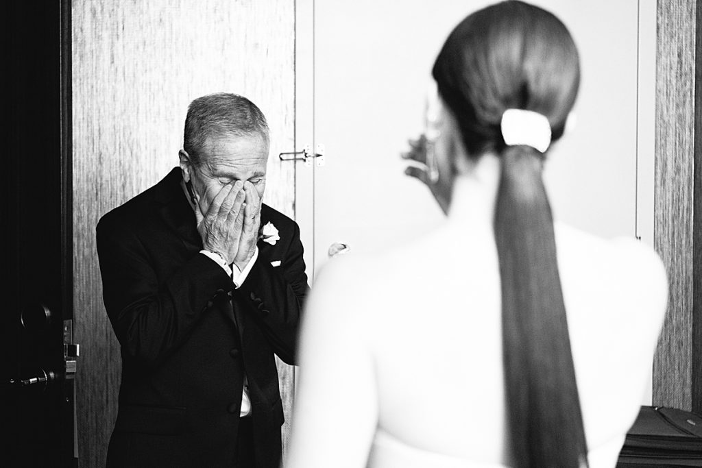 Bride and father share a special moment together