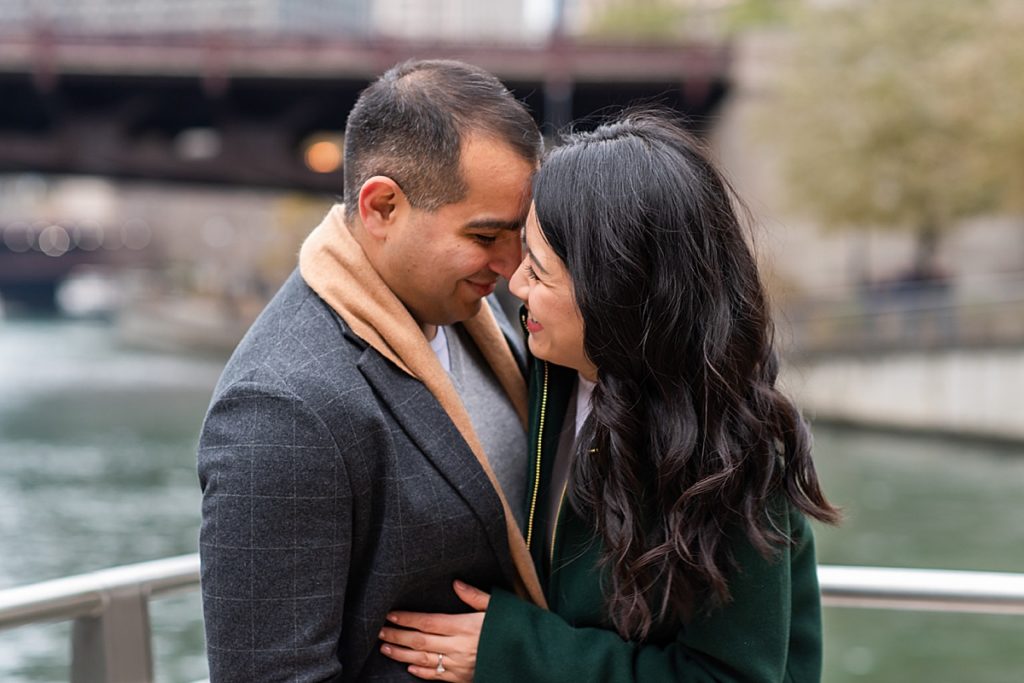 Downtown Riverwalk Engagemnet session with Gustavo and Alexia