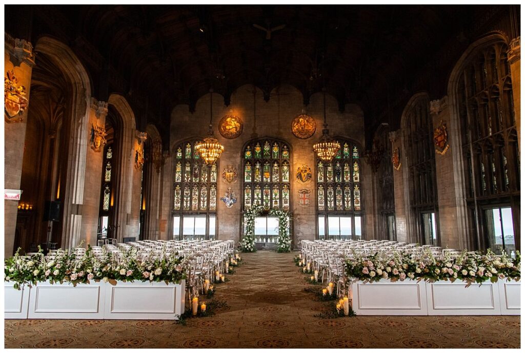 wedding decorations at the university club of chicago