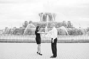 Buckingham Fountain Engagement Photos