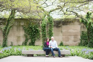 Art Institute Gardens Engagement Photos