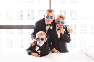 boys in fun sunglasses
