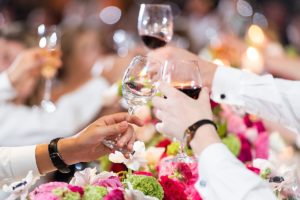 Cheers to colorful wedding floral and decor