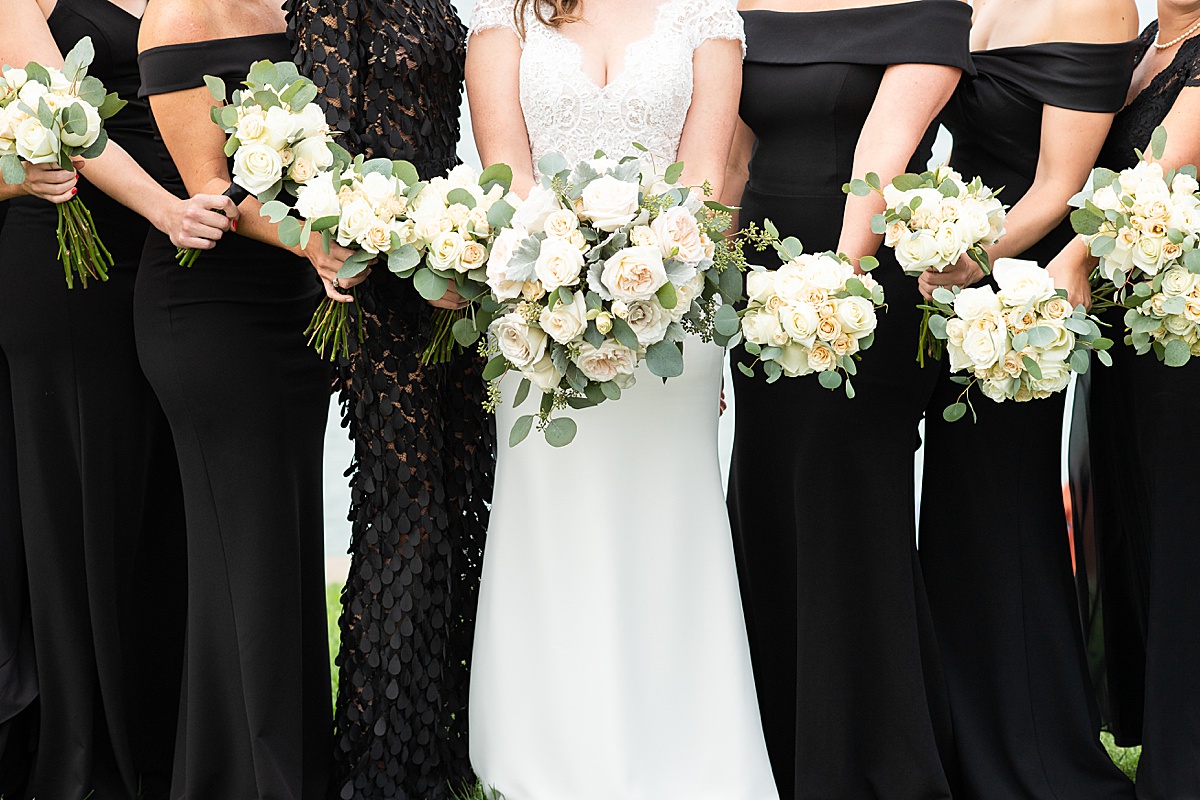 Beautiful black bridesmaids gowns