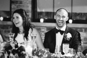 Smiles and laughter for this bride and groom