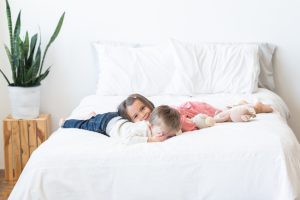 Family photo session with a nap break