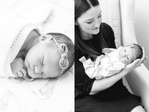 Black and white photos of this newborn session