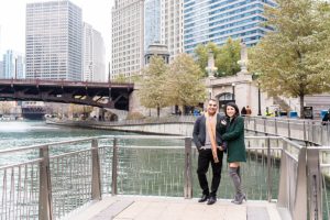 This couple rocked their downtown photoshoot, regardless of cold weather