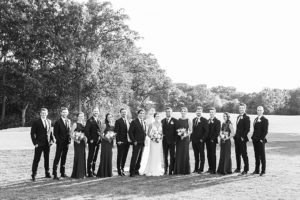 photo of full wedding party