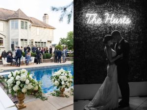 Photos from Kayla and James' elegant backyard wedding
