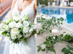 Close up of a bridal bouquet