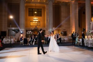 the bride and groom said their first dance as husband and wife