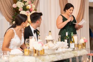 the maid of honor gave a speech