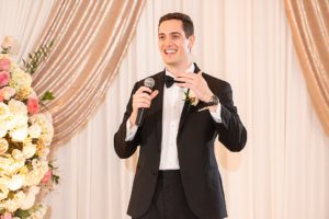the best man gave a speech at the wedding reception